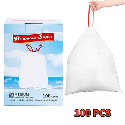 4-13 Gallon Drawstring Trash Bags 100 Count Heavy Duty