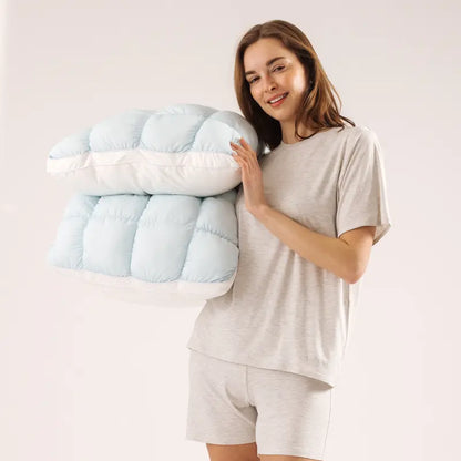 Mellow Puff Pillow | Soft Quilted Cloud-Like Bed Pillow