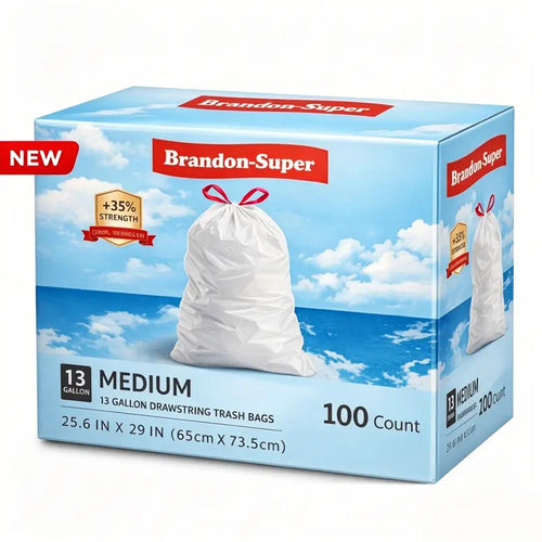 4-13 Gallon Drawstring Trash Bags 100 Count Heavy Duty