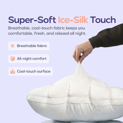 Mellow Puff Pillow | Soft Quilted Cloud-Like Bed Pillow