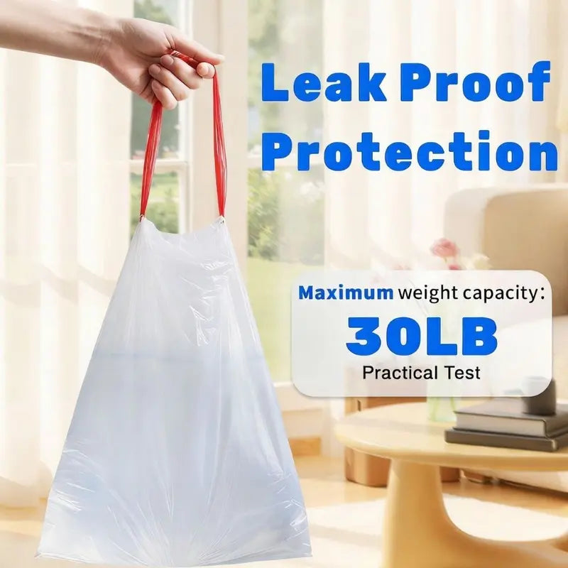 4-13 Gallon Drawstring Trash Bags 100 Count Heavy Duty